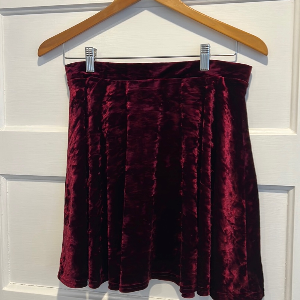 Top shop velvet skirt